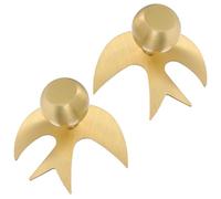 Ipetboom Maniglie per Cassetti e Pomelli Decorativi in Ottone Dorato a Forma di Rondine, Set 2 Pezzi Sinistro e Destro, Maniglie per Mobili Guardaroba e Armadietti Impugnatura