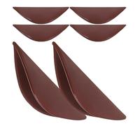 Ipetboom Maniglie per Porte la Casa in Plastica Marrone Set da 6, Maniglie a Mezzaluna Adesive per Armadi e Cassetti, Maniglia per Porta Dell'armadio senza Foratura per Mobili Cucina