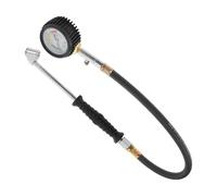 Ipetboom Manometro Manuale per Pressione Pneumatici Auto e Camion in Metallo Resistente Gonfiatore Integrato per Misurazioni Precise e Controllo Rapido della Pressione per Viaggi Sicuri