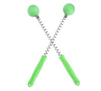 Ipetboom Martelli Massaggianti la Schiena e Corpo 2 Pezzi in Silicone Alimentare Verde, Massaggiatori Manuali a Molla per Muscoli Profondi, Strumenti Fisioterapici per Sportivi e Uso