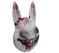 Ipetboom Maschera Coniglio Horror Bloody per Halloween Accessorio Costume Spaventoso in Materiale Leggero e Flessibile per Cosplay Feste Tema e Case Infestate