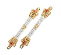 Ipetboom Mezuzah in Metallo da 2 Pezzi Incisioni Scritture Sacre Design a per Mitzvah Regalo Benedizione per Inaugurazione e Feste Religiose Durevole e Decorativo