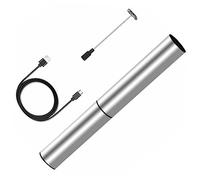 Ipetboom Montalatte Elettrico Portatile USB con Frusta in Acciaio Inossidabile Mixer Mano per Latte Cappuccino e Uova Design Ergonomico e Ricaricabile Miscelatore Veloce per Bevande