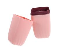 Ipetboom Multi-functional Travel Toothbrush Case and Portable Bathroom Cup Compact Toothbrush Storage with Ventilation Holes for Hygiene and Convenience for Outdoor Travel Use