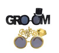 Ipetboom Occhiali da Sole Sposa e Sposo 2 Pezzi per Feste di Matrimonio e Addio al Celibato, Accessori per Foto Nozze Design Leggero e Resistente, Oggetti di Scena per Festa di