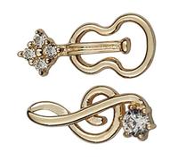 Ipetboom Orecchini Asimmetrici Musica Note e Violino Eleganti Gioielli Minimalisti per Donna Regalo per Amanti della Musica