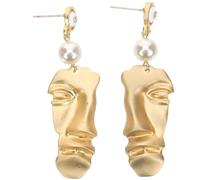 Ipetboom Orecchini Pendenti a Forma di Volto in Lega Chic e Confortevoli da Indossare per Donne e Ragazze Adatti a Tutte le Occasioni Dimensioni 5,30X1,50X0,50 CM