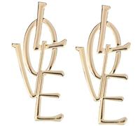 Ipetboom Orecchini Pendenti Lettere D'amore in Metallo Leggero Da Donna e Ragazze Adolescenti, Gioielli All'ultima Moda Per Look Serali e Regali Festa