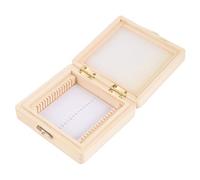 Ipetboom Organizer in Legno per Vetrini Microscopio Scatola Porta Vetrini per Diapositive Custodia Protettiva per Biologici Contenitore Resistente e per Laboratorio