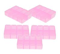 Ipetboom Organizer Per Medicinali Portatile 5 Scatole Per Pillole Scomparti Ermetici Custodia Sigillante Per Uso Quotidiano e Viaggio Compatto e Resistente All'usura Organizer Per Medicinali Domestici