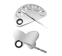 Ipetboom Palette E Spatola Per Nail Art Da Viaggio - Farfalla in Acciaio Inossidabile E 5 Fori Strumento Elegante E Di Bellezza