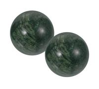 Ipetboom Palline da Massaggio e Sollievo Muscolare 2pezzi in Jade Verde e Massaggio Muscolare per Esercizio della Mano Design Lucidato per Decorazione Casa