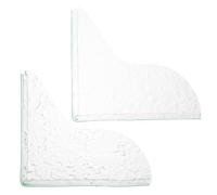 Ipetboom Paraspruzzi per Vasca da Bagno Angolare in Acrilico Trasparente Protezione per Lavello Bagno Motivo a Increspature Set da 2 Pezzi e Doccia