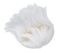 Ipetboom Parrucca Bob Bianca Sintetica con Frangia Frontale Media Lunghezza Naturale per Donne Adatta per Feste e Uso Quotidiano Chioma Lisci e Traspiranti con Styling Flessibile