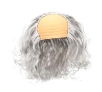 Ipetboom Parrucca Calva Divertente da Cosplay Bianca in Pet Riutilizzabile per Uomo e Donna per Festa e Teatro