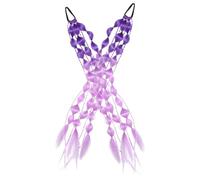 Ipetboom Parrucca Con Coda Di Cavallo A Bolle 4 Extension Sintetiche Intrecciate Con Elastici Per Fasce Per Colorate Da 23 6 Pollici Per Donne E Ragazze Viola Sfumato