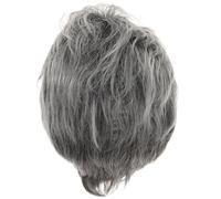 Ipetboom Parrucca Corta da Donna Sintetica Grigia Rete Interna e Elastici Regolabili Parrucca Soffice per Donne Anziane e Uso Quotidiano Accessorio Costume Traspirante e Resistente al