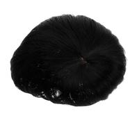 Ipetboom Parrucca Nera Corto Per Uomo Toupée Sintetico Per Lisci e Naturali Per Coprire Calvizie Vestibilità Facile Per Uso Quotidiano e Occasioni Speciali