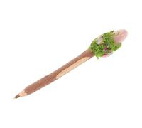 Ipetboom Penna a Sfera in Legno Naturale con Punta 0,7 Mm e Parte Superiore in Cristallo Rosa Penna Rustica Decorativa per Scrivere Regalo per Studenti e Uso Ufficio per Diario e Firma
