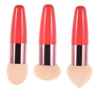 Ipetboom Penna Pennello Trucco Multiuso Set Da 3 Pezzi Spugne Per Viso Fondotinta Correttore Ergonomiche Per Donne Accessori Cosmetici Portatili Per Make up Quotidiano e Viaggio