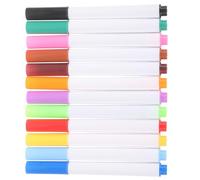 Ipetboom Pennarello per Lavagna Bianca Cancellabile a Secco Set da 12 Pezzi Colori Assortiti Pennarello per Scuola e Ufficio Scrittura Scorrevole