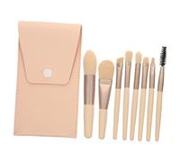 Ipetboom Pennello Per Ombretto Da Ragazza Set Di 8 Pennelli Per Il Trucco Strumenti Portatili Per La Bellezza Del Viso Per Donne Kit Di Pennelli Per Il Trucco Con Manico in Legno