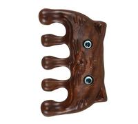 Ipetboom Pettine Elegante Denti Larghi per Massaggiatore del Capelluto Strumento di Massaggio Manuale in Legno di Sandalo Riccio Comodo Design Robusto per Uso Quotidiano Cura del Capello