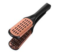 Ipetboom Pettine Lisciante per Chioma a Forma a V Setole in Plastica Dorata, Strumento Professionale per Parrucchieri che Riduce la Rottura dei Chioma e Accelera lo Styling