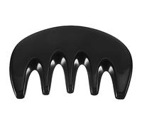Ipetboom Pettine Massaggiante Corno Naturale Denti Con Trattamento Scraping Strumento Per Massaggio Del Capelluto Per Tutti Tipi Di Colore Nero