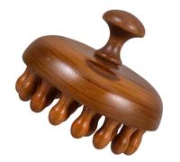 Ipetboom Pettine Massaggiante Per Capelluto Strumento Gua Sha in Legno Per Stimolare Punti Agopuntura Design Disco Ergonomico Adatto Per Shampoo e Portatile Per Casa e Viaggi