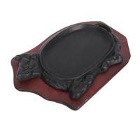 Ipetboom Piastra in Ghisa per Bistecca Forma Bue Antiaderente e Resistente con Base in Protettiva Piastra Teppanyaki per e Barbecue Distribuzione Uniforme del Calore