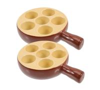 Ipetboom Piatto per in 2 Pezzi Piatto da Forno con Scanalature Pirofila per Escargot per Ristoranti e Uso