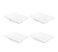 Ipetboom Piatto per Salsa in Ceramica 4 Pezzi, Contenitore per Aceto e Condimenti, Piatto di Condimenti Creativi per Uso Domestico e Ristoranti, Superficie Liscia e Fondo Stabile,