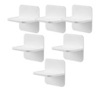 Ipetboom Pioli di Supporto Autoadesivi per Mensole 6 Pezzi Staffe senza Fori per Mobili Armadi e Librerie Supporti Adesivi Resistenti e Facili da Fissare per Arredamento Casa