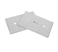 Ipetboom Placca di Copertura Decorativa per Interruttore Singolo con Cristalli Scintillanti, Set 2 Pezzi, Copri Interruttori in Argento per Pareti, per Soggiorno, Cucina e Camera da Letto