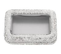 Ipetboom Porta Plettri in Latta per Chitarra Strass e Finestra Trasparente Scatola Espositiva per Plettri Custodia Protettiva per Trasporto e Protezione da Polvere