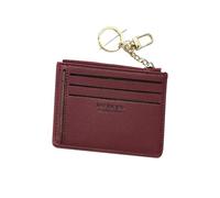 Ipetboom Portafoglio Donna Mini con Portachiavi Elegante e Multitasche Piccola Borsetta in Pelle per Carte e Monete Rosso Vino per Uso Quotidiano e Regalo Bambina