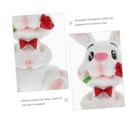 Ipetboom Portaocchiali in Resina a Forma Di Coniglio, Gadget Da Scrivania Decorativo Stabile, Espositore Per Occhiali Animale Desktop Per Casa e Ufficio