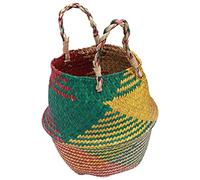 Ipetboom Portaoggetti in Vimini Cesta Portabiancheria Pieghevole Cestino Piccolo Multifunzionale per Cosmetici Snack Articoli Casa e Ufficio