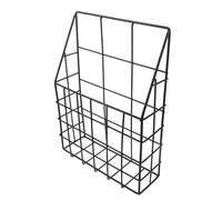 Ipetboom Portariviste Decorativo Sospeso in Metallo Nero da Parete, Portadocumenti a Muro Multiuso per Ufficio e Casa, Scaffale Porta Brochure e Riviste Salvaspazio in Ferro Rinforzato