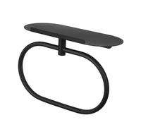 Ipetboom Portasciugamani da Parete Acciaio con Ripiano Anello Adesivo per Bagno Supporto Resistente e Design Minimalista per Organizzazione Efficiente