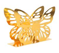 Ipetboom Portatovaglioli da Tavolo in Metallo Oro con Design Farfalla Intagliata Dispenser Verticale per Tovaglioli Cocktail e Carta Elegante Supporto per Cucina Bar e Sala da Pranzo