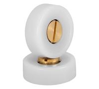 Ipetboom Puleggia per Porta Scorrevole e Zanzariera in Alluminio Ruota Rigida a U Set 2 Pezzi Rulli in Rame per Guide Finestre e Cancelli Scorrevoli Resistente All’Usura e Facile da