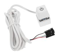 Ipetboom Pulsante di Accensione Esterno per PC Cavo Prolunga 1,65 M Bianco per Case Computer Desktop, Interruttore Avvio Rapido e Accessorio Informatico per Postazioni Fisse Colore Casuale