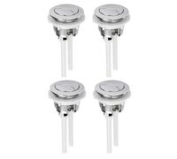 Ipetboom Pulsante Doppio Scarico per Serbatoio Wc 48 MM Set 4 Pezzi in ABS Resistente Pulsante a Doppia Pressione Sagomato per Sostituzione Accessorio Bagno Compatibile Cisterne