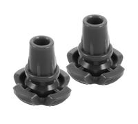 Ipetboom Punte in Gomma Antiscivolo per Bastone da Passeggio Quadrangolare, 2 Pezzi, Base Quadrupla Stabile, Ricambio Resistente per Stampelle, Accessori per Mobilità Sicura su Superfici