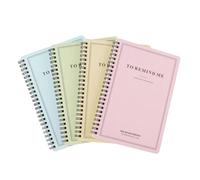 Ipetboom Quaderno a Spirale Formato Compatto e Resistente 4 Pezzi Copertina in Cartoncino Bianco Taccuino Pratico per Diario e Viaggio Blocco Note per Studenti