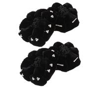 Ipetboom Retine per Chioma da Donna 4 Pezzi Copri Chignon da Balletto e Infermiera in Velluto Nero Strass, Accessori per Acconciature Eleganti e Professionali