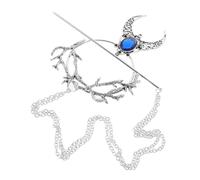 Ipetboom Retro Hair Slide Hairpins Metallo Vintage Eleganti Fermagli Per Con Design Pois Per Feste e Halloween Accessori Per Costumi Da Ragazza Con Strass Vichinghi