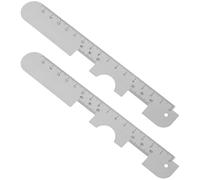 Ipetboom Righello per Misurare la Distanza degli Occhi Doppia Scala in Alluminio Set 2 Pezzi Strumento Preciso per Optometristi e Adattamento Occhiali Compatto e Resistente per Uso